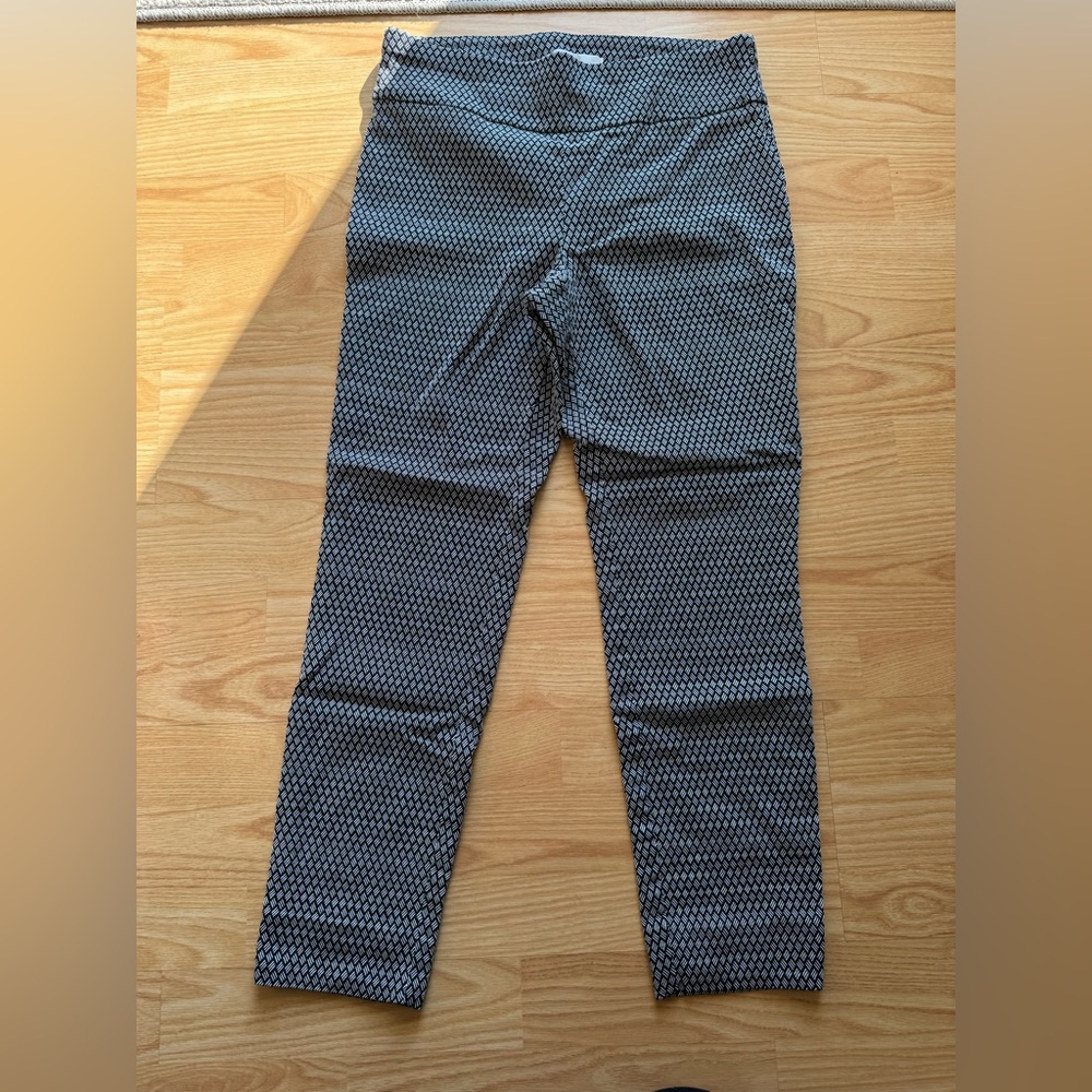 Cooper and Ella Patterned Slim Leg Ponte Pants Office Chic Casual Comfortable